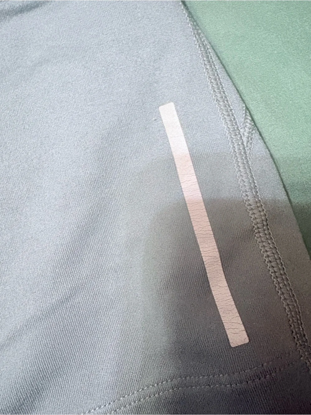 Nike Women's Grey Athletic Spandex Shorts Gray /Light Blue Waistband Dri-Fit